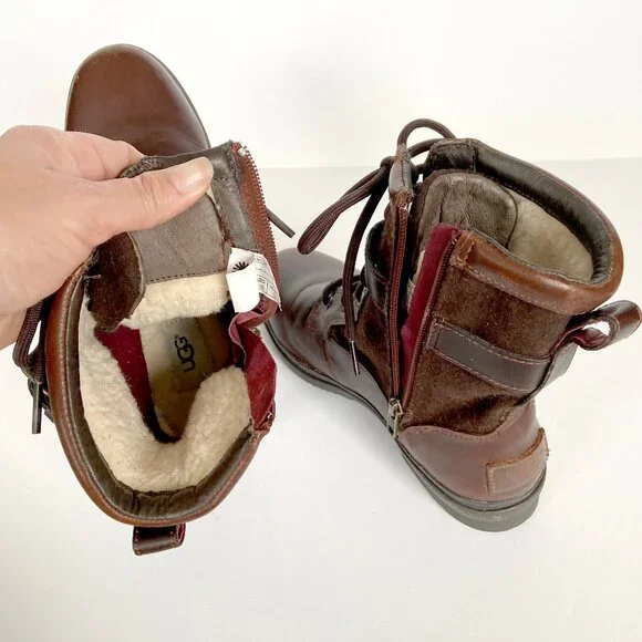 UGG Kesey Boots Chestnut Brown size 7.5 - Picture 12 of 15